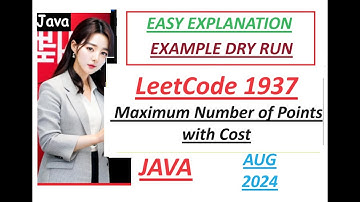 Maximum Number of Points with Cost | Leetcode 1937 | Java Code | Developer Coder
