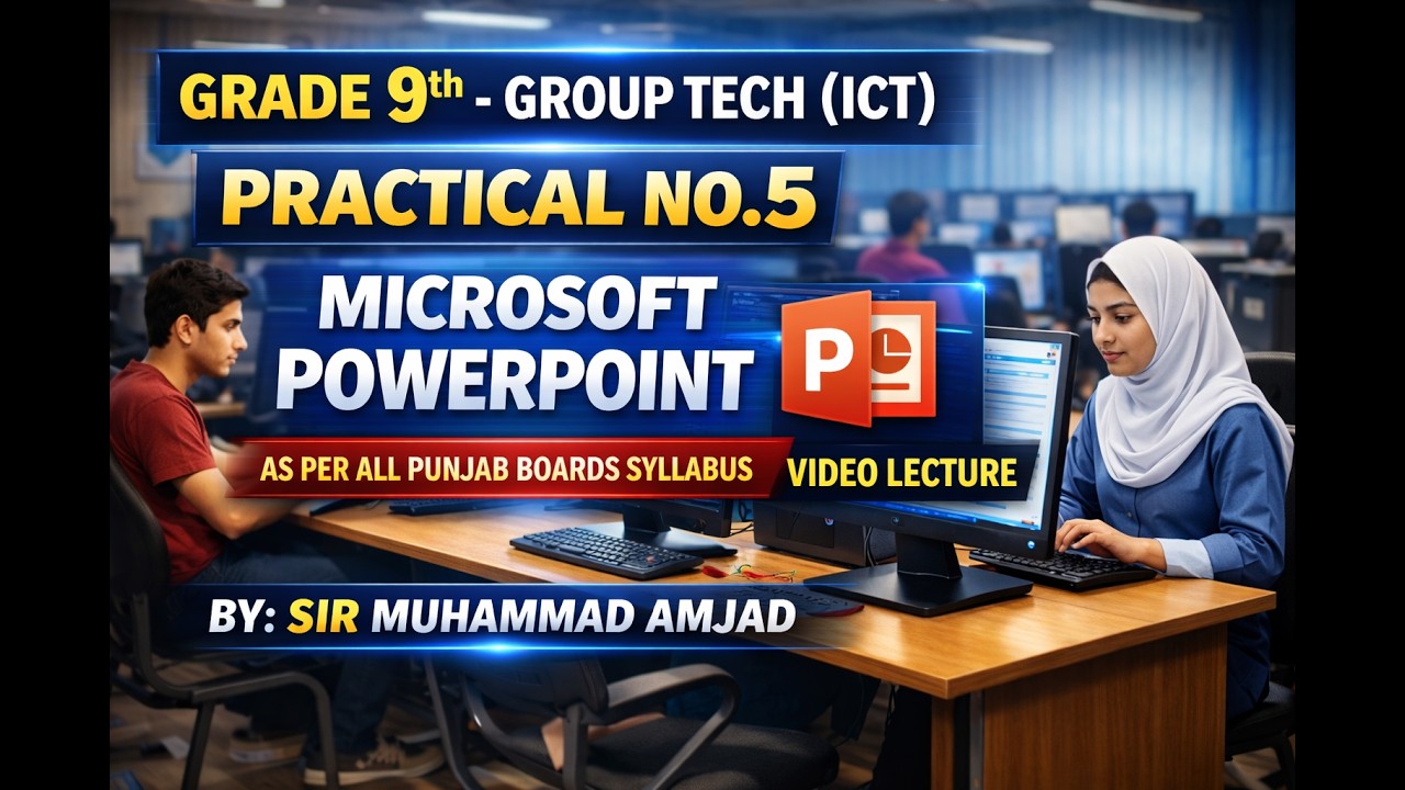 Powerpoint Practical Exercise Class 9 Class 9 Tech ICT Practical No. 5 | MS PowerPoint Slides Design | Punjab ...