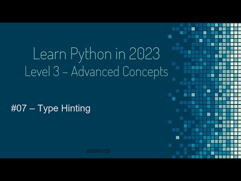 Learn Python in Arabic #07 | Type Hinting