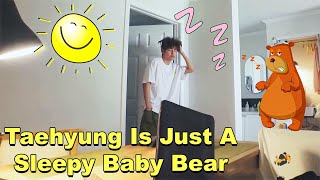 Taehyung Hanya Bayi Beruang yang Mengantuk