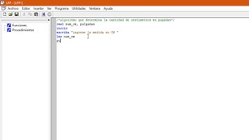 6. Algoritmo que transforma centímetros en pulgadas