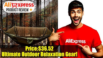 Must-Have Outdoor Camping Hammock with Quick-Opening Mosquito Net! Perfect for Relaxing and