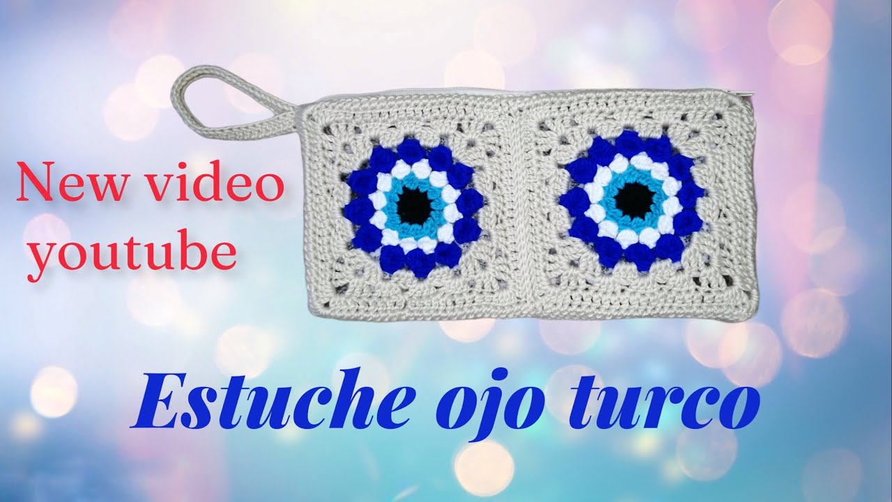 Estuche granny ojo turco, sobre, cosmetiquera.