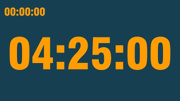 4 hour 25 minute timer (with end alarm, time elapsed and progress bar)