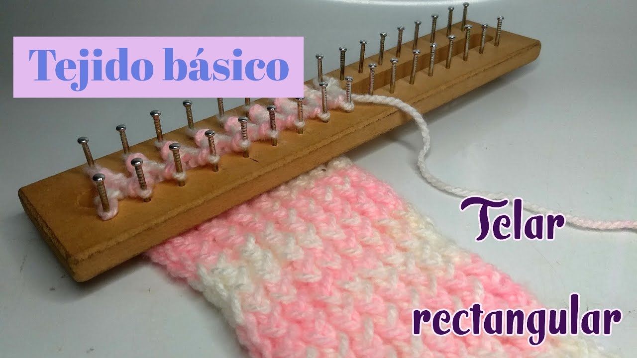 Tejido básico en telar rectangular, Punto cruzado- principiantes