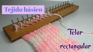 Tejido básico en telar rectangular | Punto cruzado- principiantes | Subtitulos disponibles