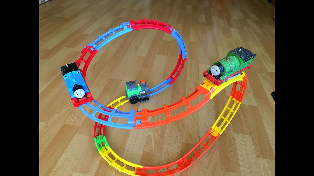 Thomas and Friends Trackmaster Motorized Toy Trains Percy Tries on a Challenging Track