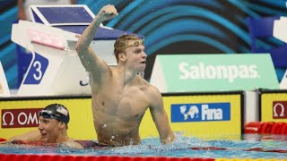 LÉON MARCHAND CHAMPION DU MONDE DU MONDE DU 200M 4 NAGES