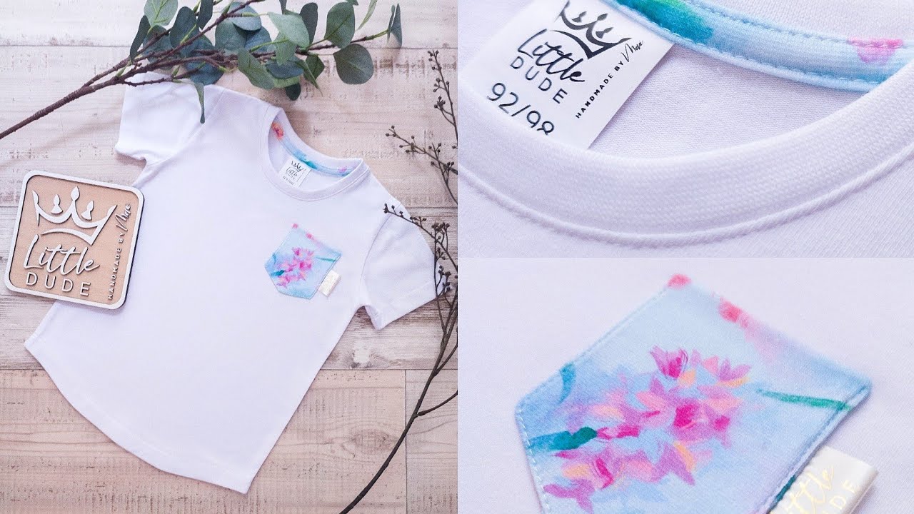 Ako ušiť detské tričko komplet návod | ako začistiť priekrčník na tričku | How to sew t - shirt