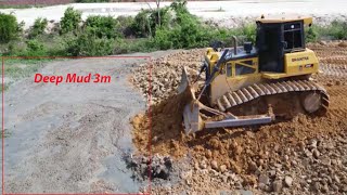 Wonderful Project Bulldozer Pushing Soil land & Dump Truck Dumping