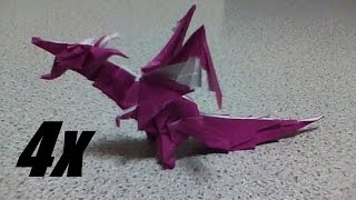 Origami Fiery Dragon 折り紙 折り方 ドラゴン Time Lapse タイムラプス Youtube