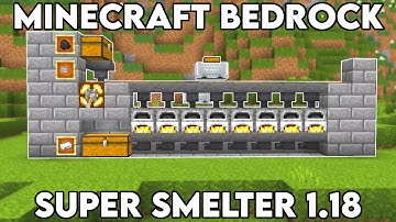 Minecraft Super Smelter: Simplest, Fast, Automatic! Minecraft Bedrock 1.18