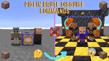 Command Block Tutorial #118: Piglin Brute Disguise Commands in Minecraft (1.17+)