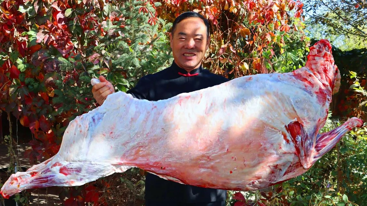 Whole Lamb Roasted in a Home Kiln — Stuffed with Pilaf for the Ultimate Feast!