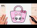 How to Draw a Cute Kawaii Tote Bag ????✨ | Easy Cute Digital Illustration