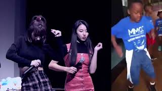 TWICE Momo and Chaeyoung dancing to Hit Dem Folks, Milly Rock, Backpack Kid, Whip It