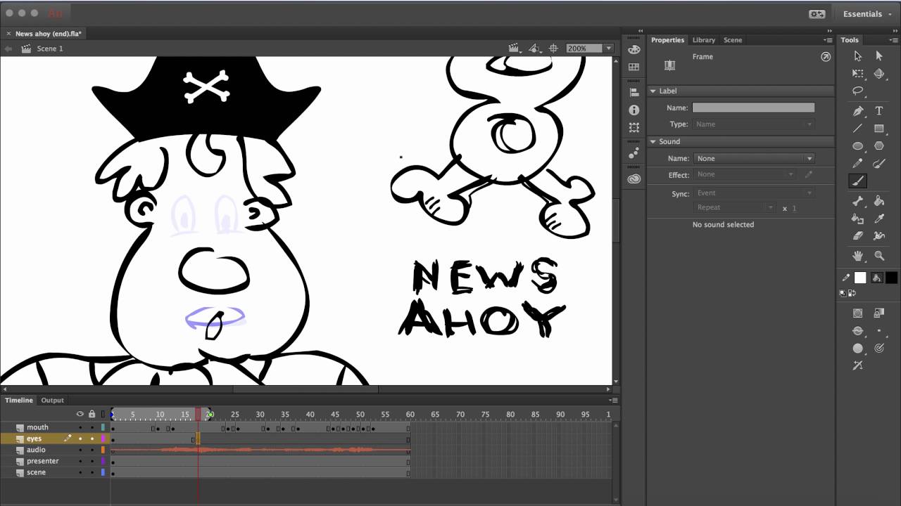Animate CC add blinking eyes to character - YouTube