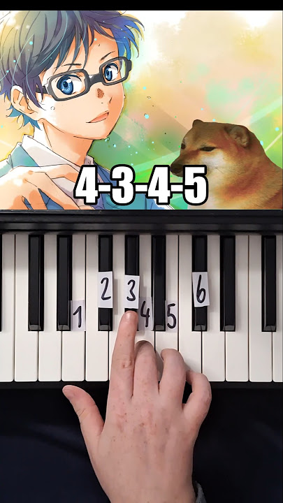 Your Lie in April Hikaru Nara Piano Tutorial #shorts