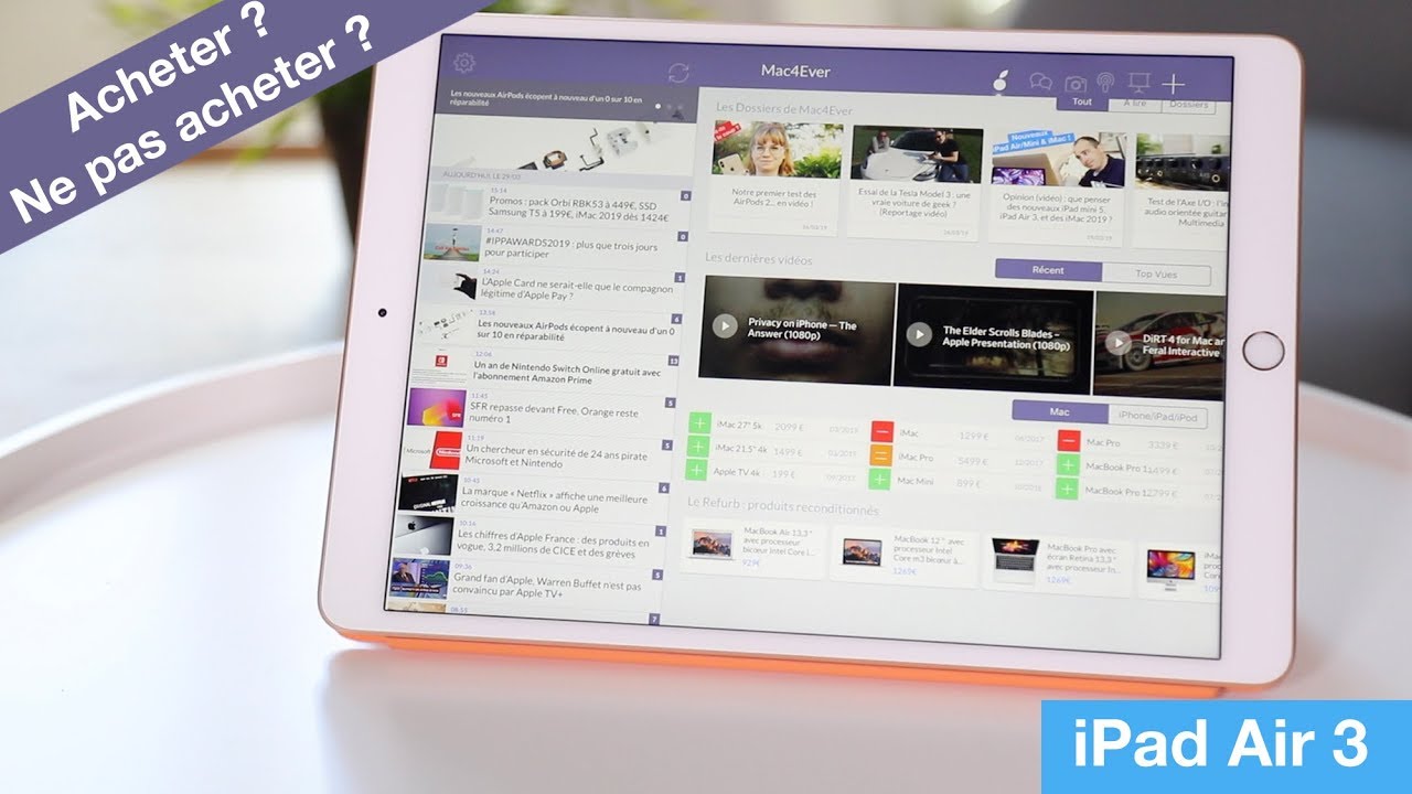 Faut-il encore acheter l'iPad 8 ? Notre avis en vidéo !