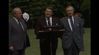 President Reagan's Arrival at Williamsburg Economic Summit on May 27-28, 1983