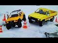 Лёд, снег и два МОЩНЫХ ВНЕДОРОЖНИКА! ... Toyota Hilux против FJ Cruiser. RC OFFroad 4x4