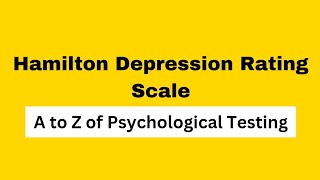 Hamilton Depression Rating Scale Ham-D Hdrs