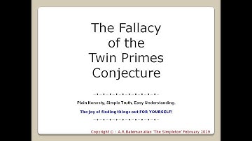 The Fallacy of The Twin Primes Conjecture.