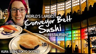 Worlds Largest Conveyor Belt Sushi Restaurant 🍣 Kura Sushi, Tokyo SkyTree (Oshiage, Japan) 2023