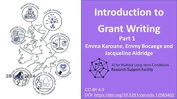 AIM RSF Grant writing workshops | Introduction to grant writing part 1