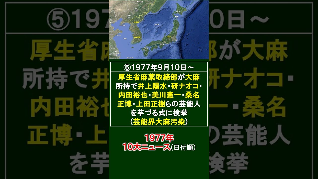 1977年(昭和52年)の10大ニュース