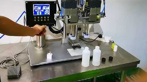 low cost small business tabletop capping machine with touch screen control
