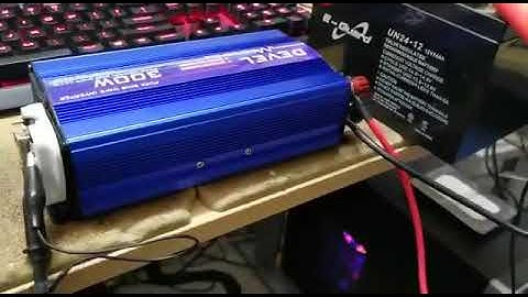 300W 12V Devel pure sine wave inverter shown on a oscilloscope