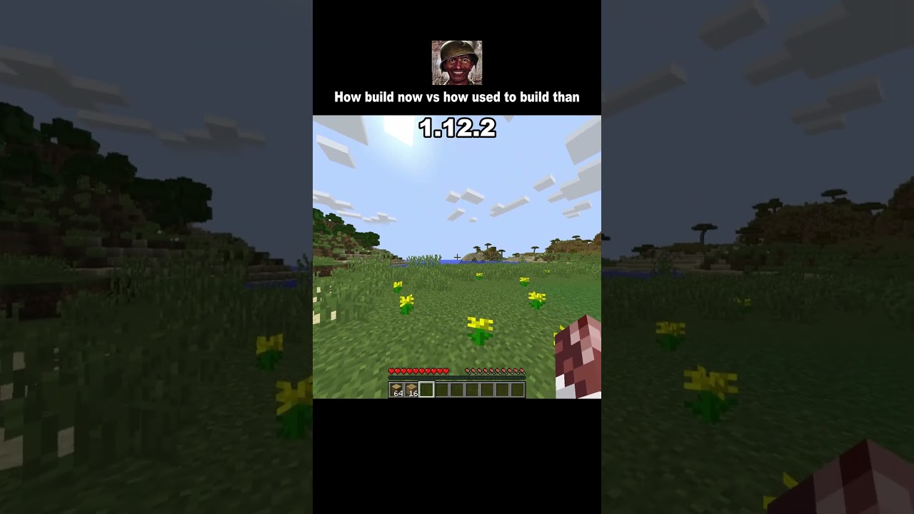 How build now vs how used to build than #minecraft #minecraftshorts