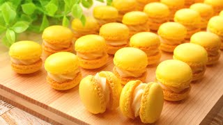 レモンチョコミニマカロンの作り方！大量生産!!｜パンダワンタン