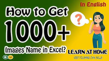 How to Extract Files Name in Excel | Excel Batch files | English