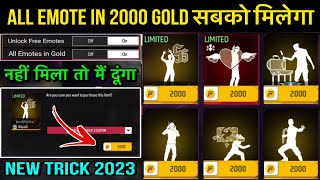 All Emote In 2000 Gold Free Fire Free Emote How To Get Emote In Gold Village Player