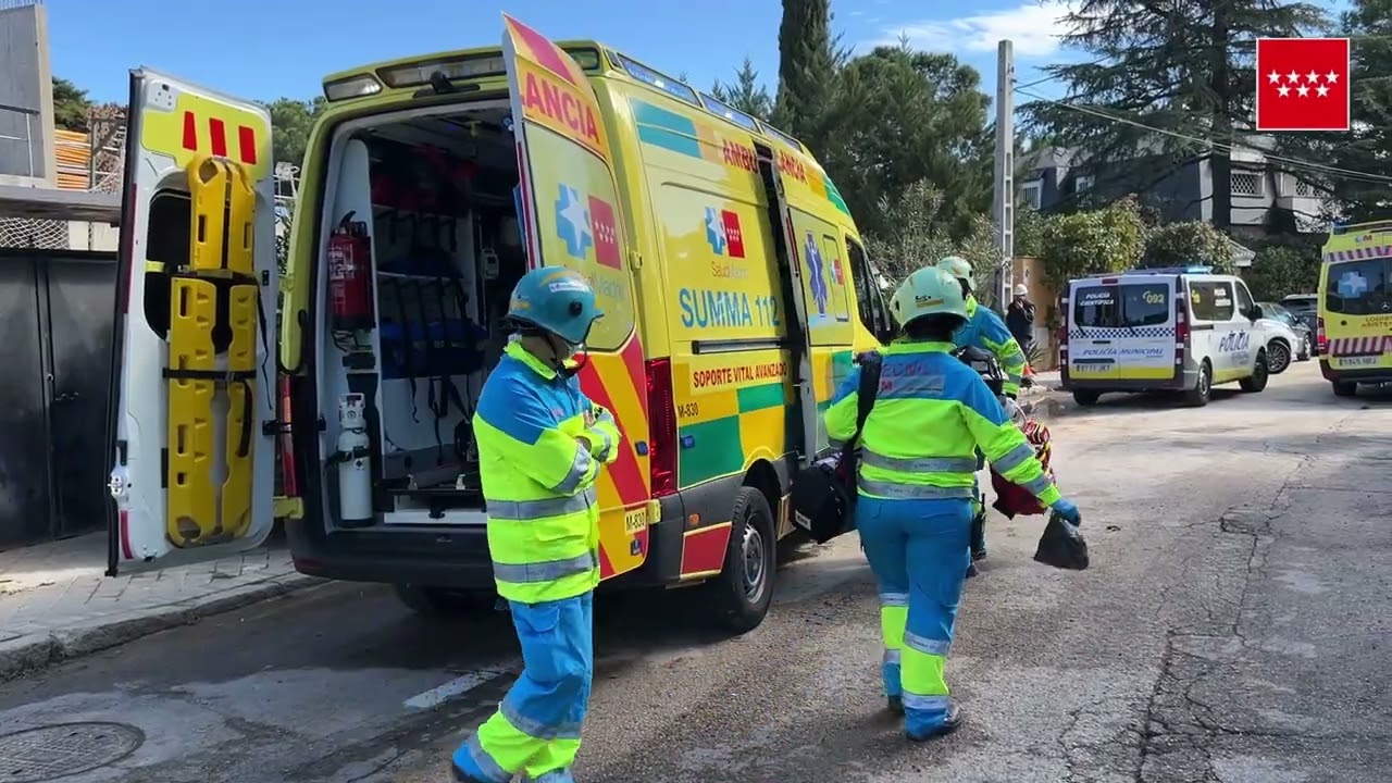 Accidente laboral en Madrid. Un trabajador herido grave