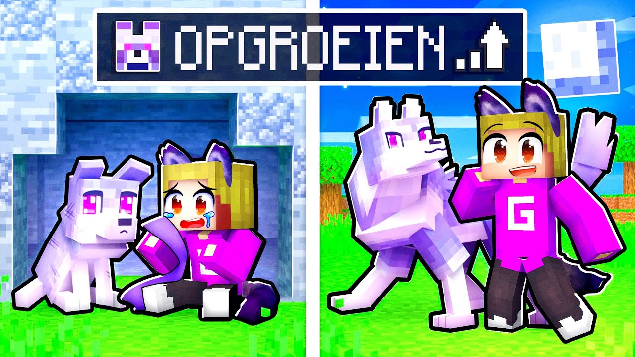 OPGROEIEN Als Een WOLF In Minecraft!