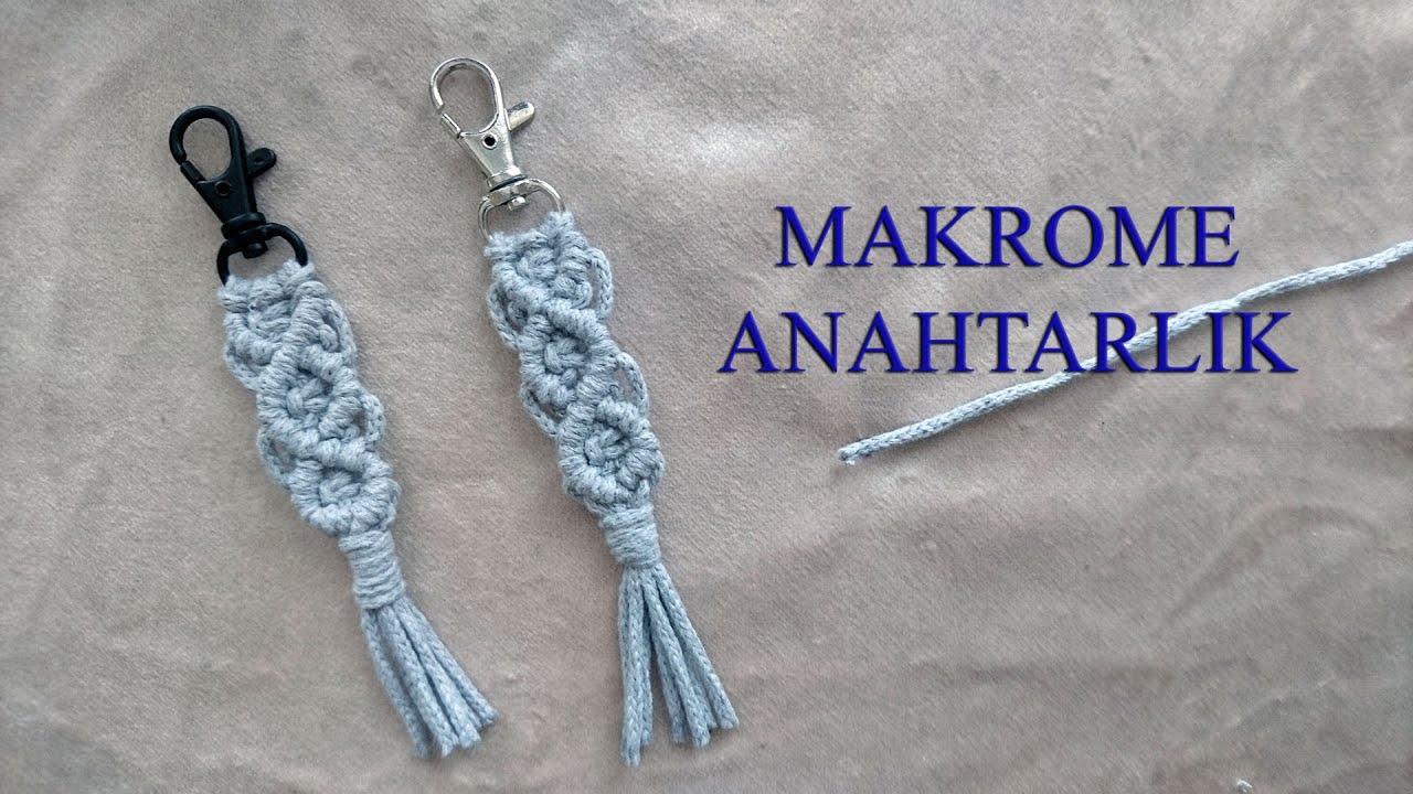 Makrome Anahtarlık Yapımı - Diy Macrame Keychain