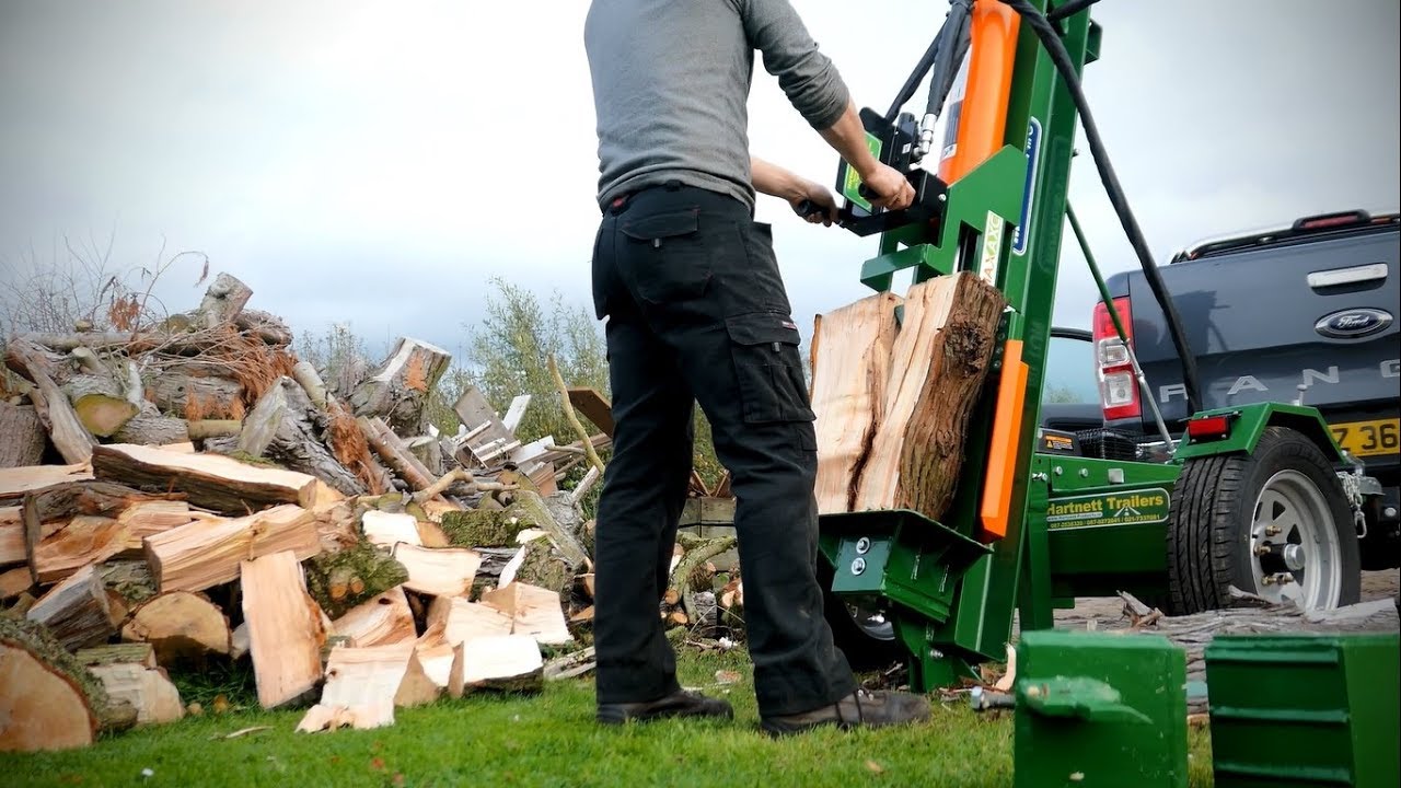 Horizontal Log Splitter - YouTube