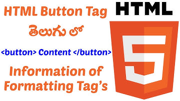 HTML Buttons | Buttons in HTML | Buttons in Telugu | HTML 5 | HTML 5 in Telugu | KIRAN SAI