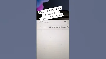 New Website SECRET Shortcut Wix Wix Wixsite Wixwebsite Website Hack 