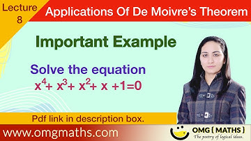 Solve equation using De-Moivre
