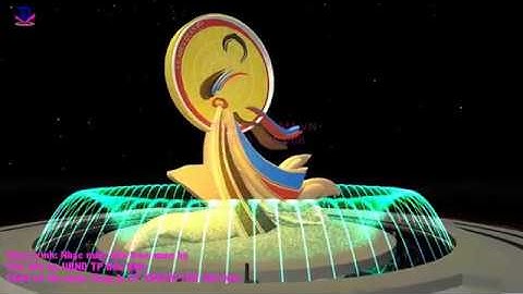 Dựng phim nhạc nước Đảo tròn quan họ Bắc Ninh | Musical Water Fountain Animation 3D