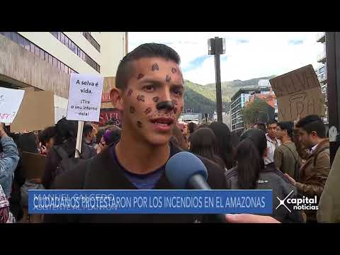 Protestas frente a Embajada de Brasil en Bogotá por emergencia en el Amazonas