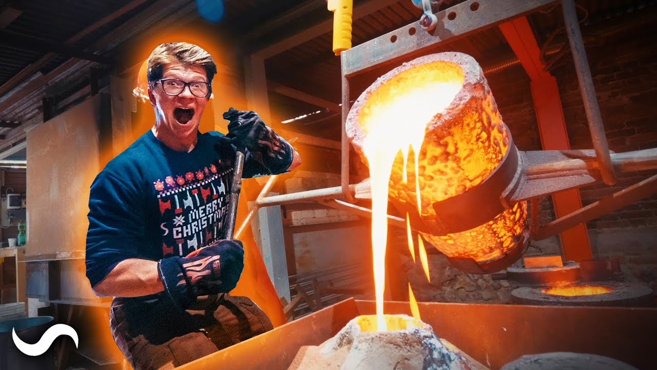 POURING MOLTEN BRONZE!!! - YouTube