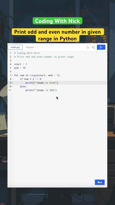 Print Odd and Even Numbers in a Given Range in Python #phython # ...