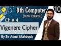 Vigenere Cipher Explained in Hindi/Urdu | 9th Grade Computer Chapter 4 🔐