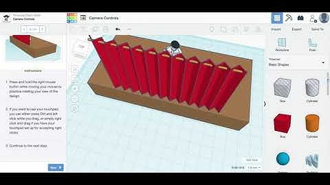Tinkercad Video 1: Learning the Moves, Camera Controls, Create a hole