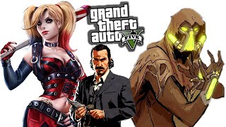 GTA 5 Online - Outfits (Scarecrow, Harley Quinn & Watch Dogs)